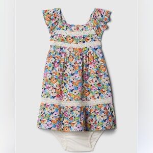 Gap Toddler Girls Crinkle GauzeFloral Print Baby Dress with Bloomers